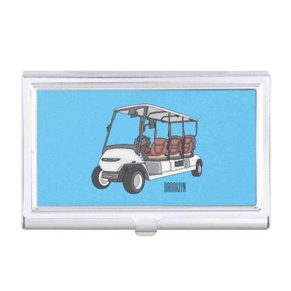 Golf cart / golf buggy cartoon illustration   case