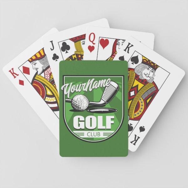 Golf Club NAME Pro Golfer Player Personalized Playing Cards