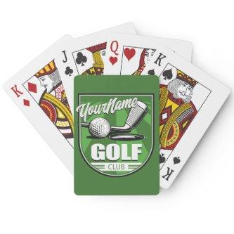 Golf Club NAME Pro Golfer Player Personalized Poker Cards