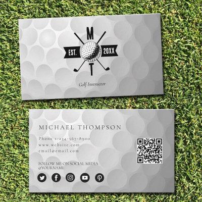 Golf Instructor Business Social Media QR Code