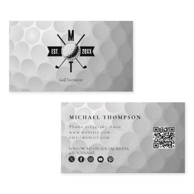 Golf Instructor Business Social Media QR Code