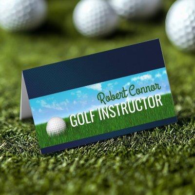 Golf Instructor Golfer Lessons Tour Grass & Sky