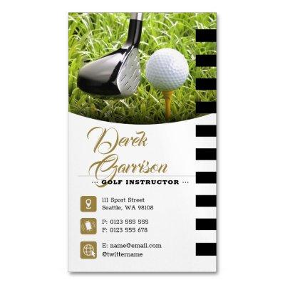 Golf Instructor | Professional Golf Lessons Gold  Magnet