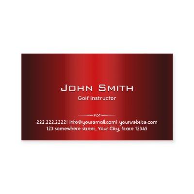 Golf Instructor Professional Red Metal