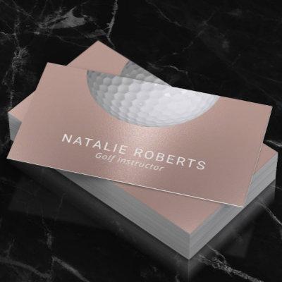 Golf Instructor Rose Gold Professional Sport