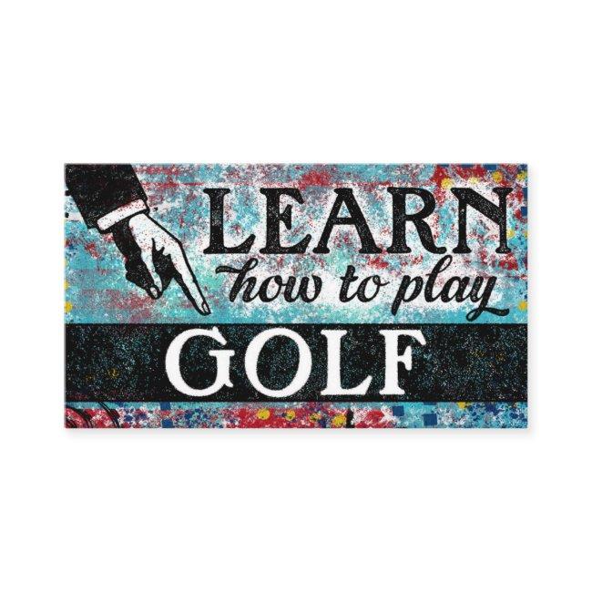 Golf Lessons - Blue Red
