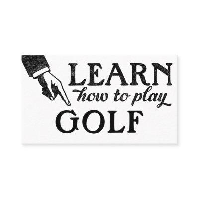 Golf Lessons  - Cool Vintage