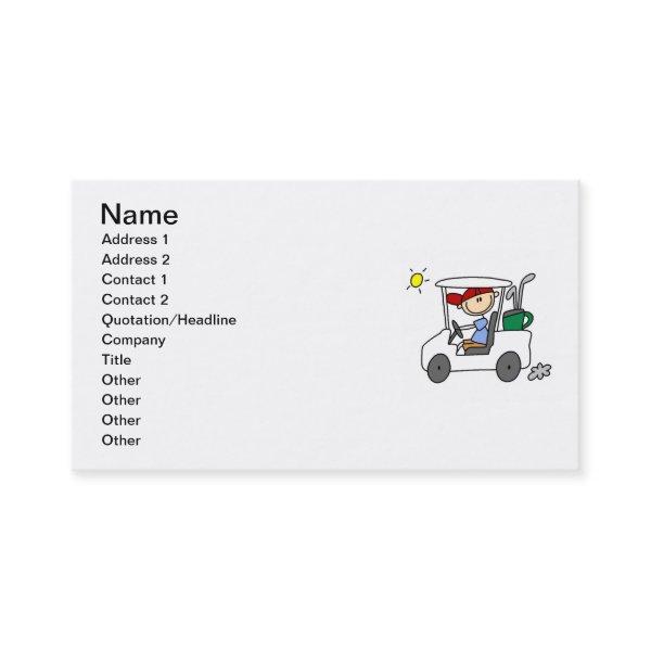 Golfer in Golf Cart
