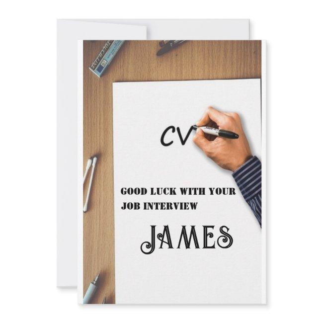 Good Luck Job Interview Cool Card