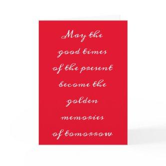 **GOOD TIMES AND GOLDEN MEMORIES** CHRISTMAS CARD