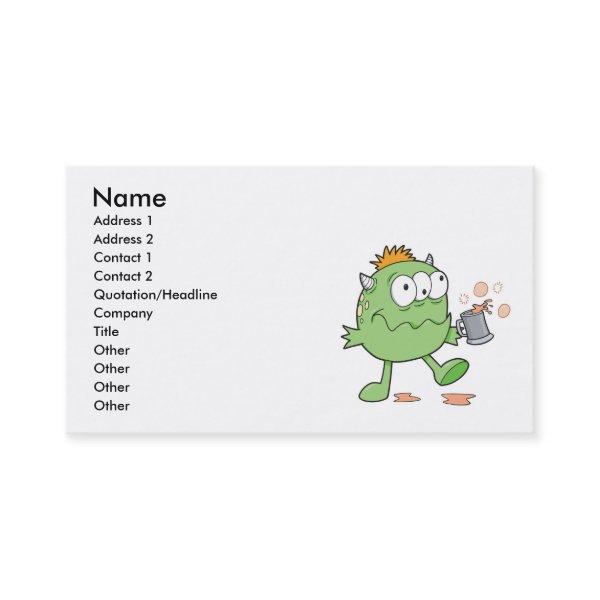 goofy green drunk monster cutie