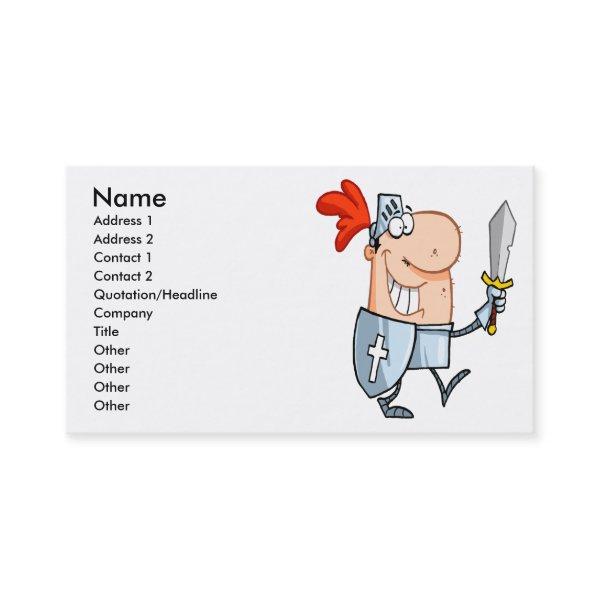 goofy knight in shining armor with sword cartoon