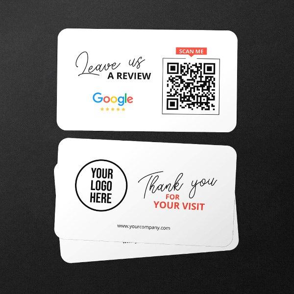 Google Leave us Review QR Code Business Thank you