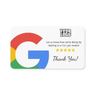Google Review Card Template w/ QR Code Link