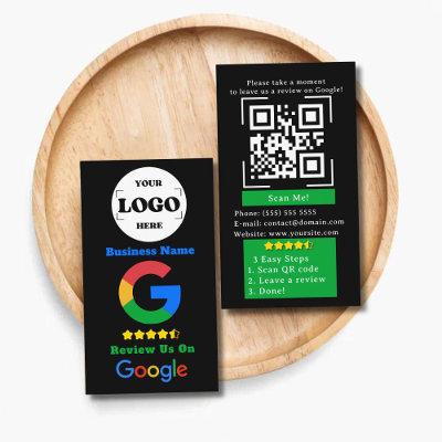 Google Review With QR Code Link And Logo