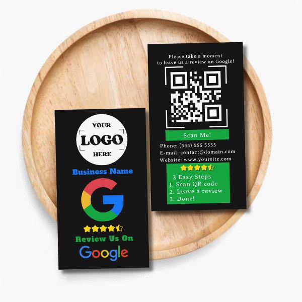 Google Review With QR Code Link And Logo
