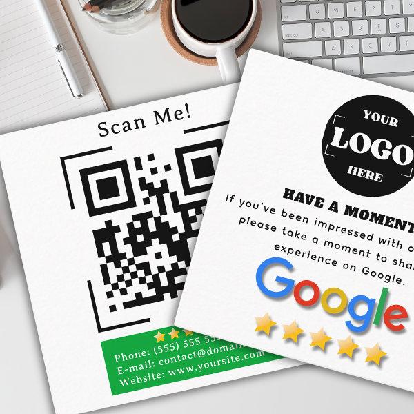 Google Review With QR Code Link Square