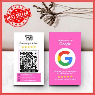 Google Reviews | Business Review Us Pink QR Code