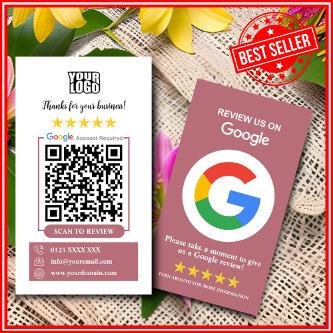 Google Reviews | Leave a Review Rose Gold QR Code