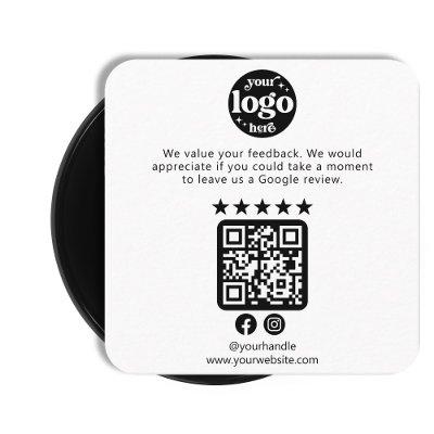 Google Reviews QR Code Modern Company Logo  Square