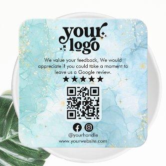 Google Reviews QR Code Modern Logo Business Review Enclosure Card
