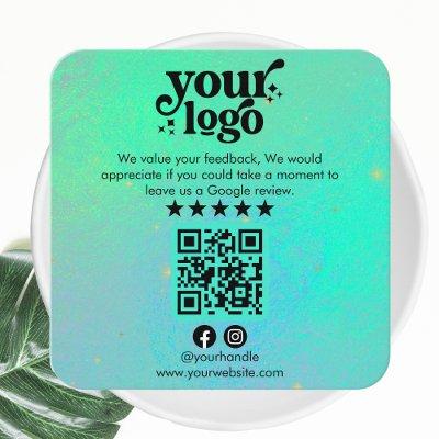 Google Reviews QR Code Modern Logo Business Review Enclosure Card