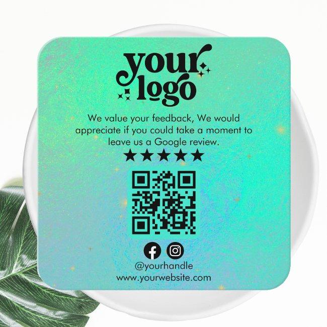 Google Reviews QR Code Modern Logo Business Review Enclosure Card