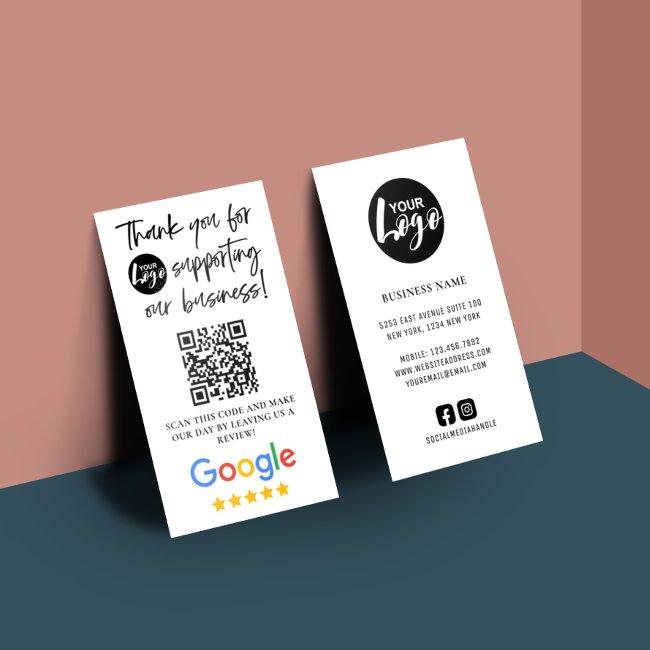 Google Reviews Thank You Logo QR Code
