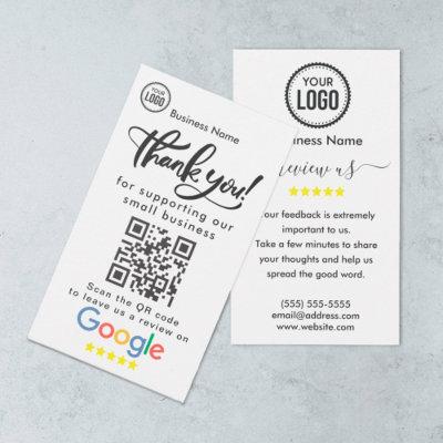 Google Reviews With Thank You And QR Code