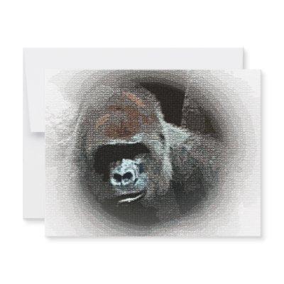 Gorilla Portrait Invitations - Funny Announcements