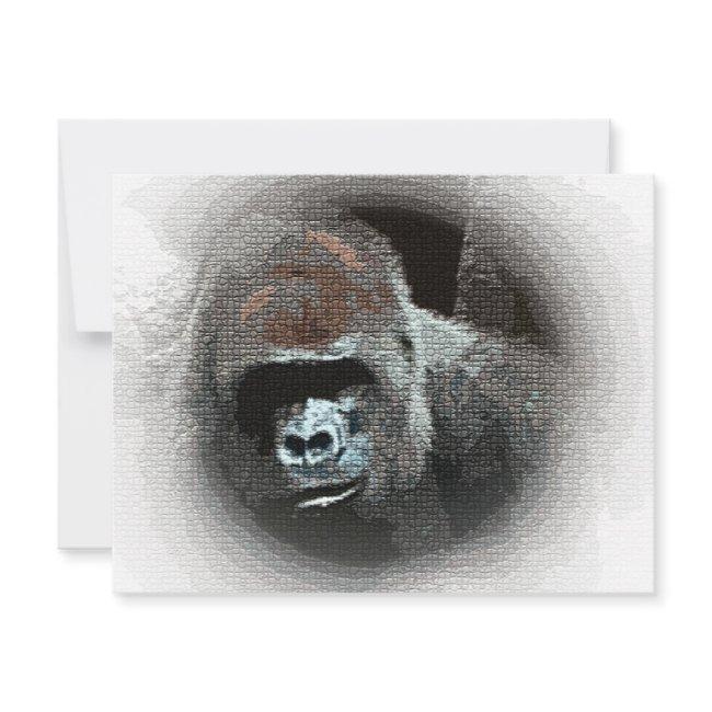 Gorilla Portrait Invitations - Funny Announcements