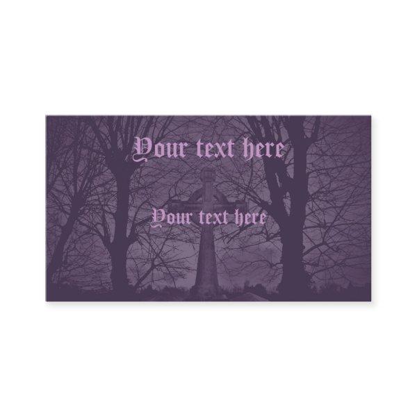 Gothic celtic cross tombstone purple