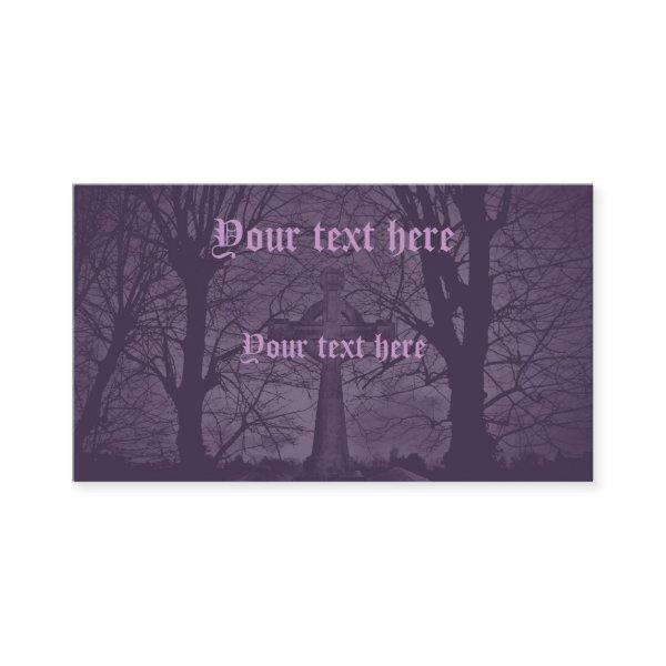 Gothic celtic cross tombstone purple