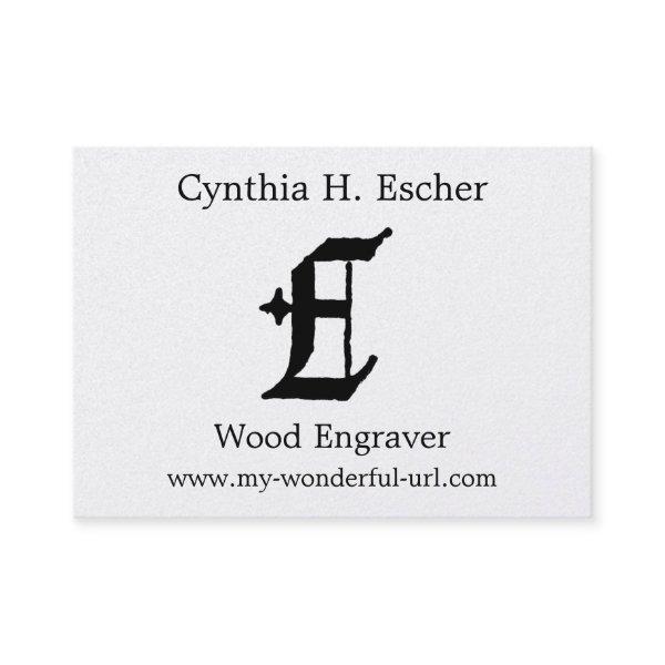 Gothic Letter "E" Classic English Initial
