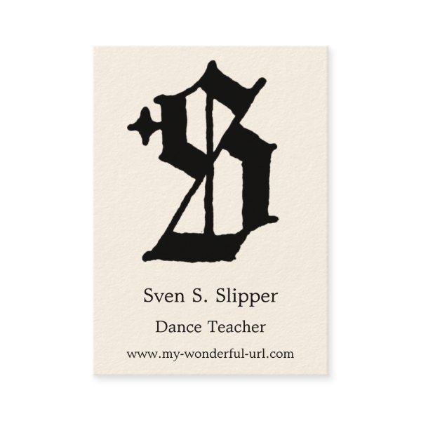 Gothic Letter "S" Classic English Initial