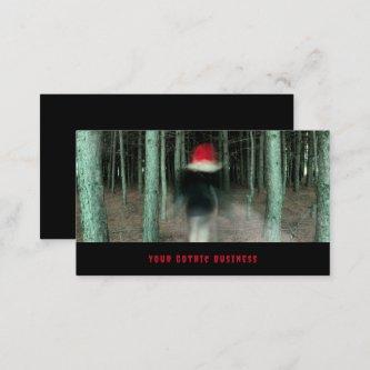 Gothic Modern Girl Red Black Creepy Forest