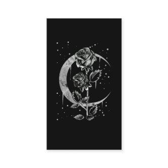 Gothic Moon Rose Crescent Witchy Art