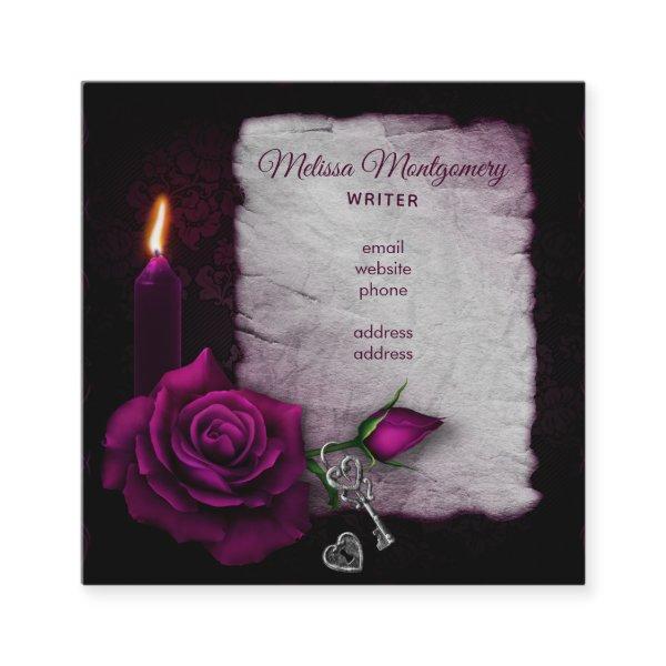 Gothic Rose, Candle and Locket Square