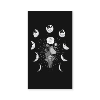 Gothic Rose Moon phases Witchy Crescent