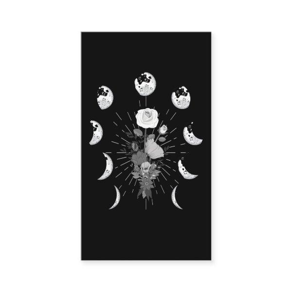 Gothic Rose Moon phases Witchy Crescent