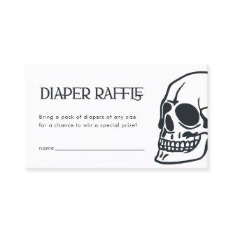 Gothic Skull Baby Shower Diaper Raffle Card