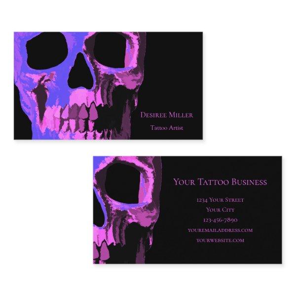 Gothic Skull Cool Pink Purple Black Macabre