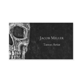 Gothic Skull Head Black And White Tattoo Shop