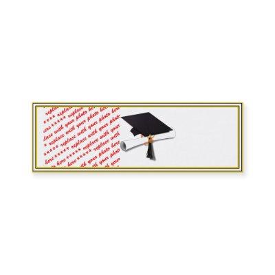 Grad Cap Diploma - Black & Gold Mini
