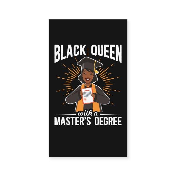 Graduate Black Queen Graduation Master Degree