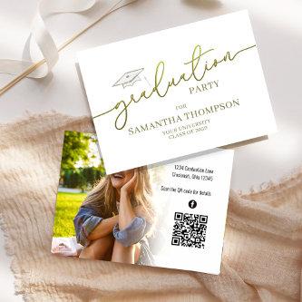 Graduate Graduation Cap Photo Party QR Code