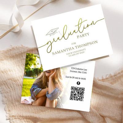 Graduate Graduation Cap Photo Party QR Code