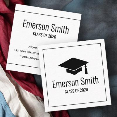 Graduate graduation name card modern