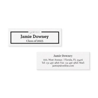 Graduate Name Card | Minimalist Modern Insert Card