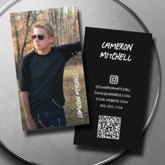 Graduate Photo QR Code Calling Card